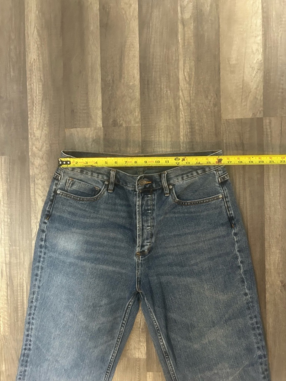 Vigoss Mid-Blue Wide Leg Distressed Jeans - Picture 6 of 8